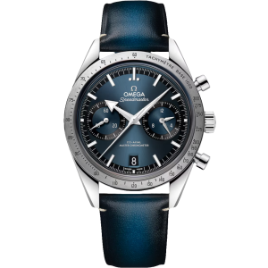 Omega Speedmaster, steel on leather strap