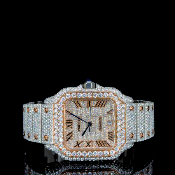 rn-image_picker_lib_temp_e297d6aa-2b1f-4b2f-a9eb-a83dee4deb9f Cartier Santos Iced Out Two-Tone Luxury Watch 40mm
