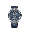 Maurice Lacroix Aikon Blue Leather Strap Blue Dial Chronograph